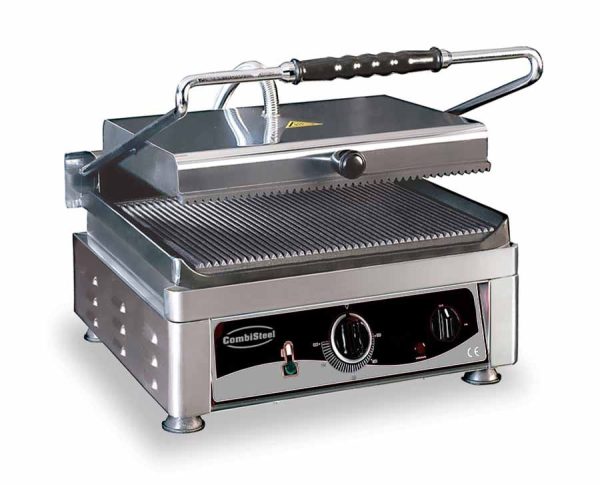 Kontaktgrill / Klemgrill - Rillet overflade - 410 x 500 mm