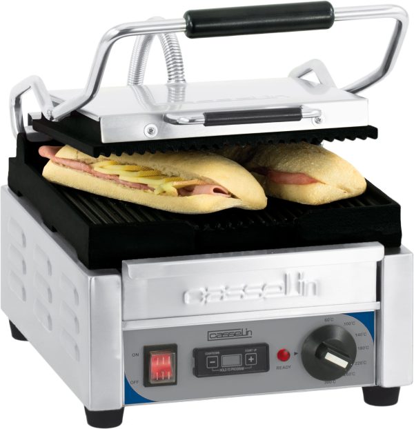 Kontaktgrill Premium lille rillet - rillet med timer