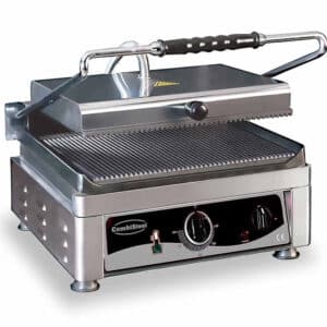 Kontaktgrill / Klemgrill - Rillet overflade - 410 x 500 mm