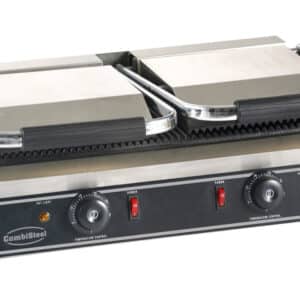 Kontaktgrill / Klemgrill - Rillet overflade - 410 x 580 mm