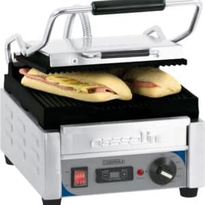 Kontaktgrill Premium lille rillet - rillet med timer