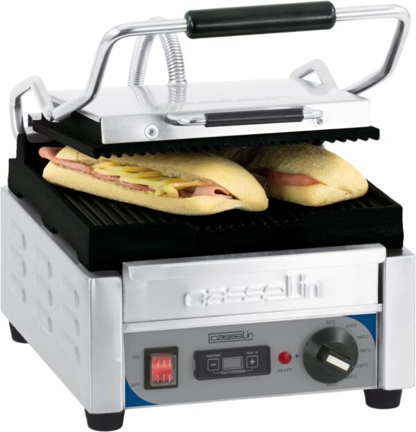 Kontaktgrill Premium lille rillet - rillet med timer