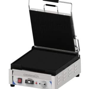Kontaktgrill Premium rillet - glat med timer - XL