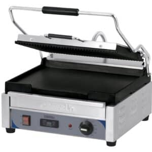 Kontaktgrill Premium stor rillet - glat med timer